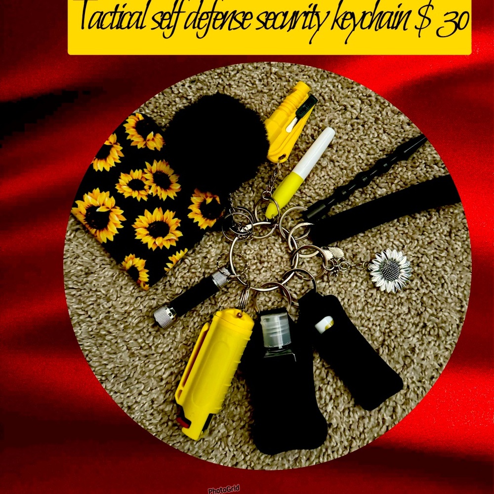 Christmas gift self defense security tactical sunflower keychain
